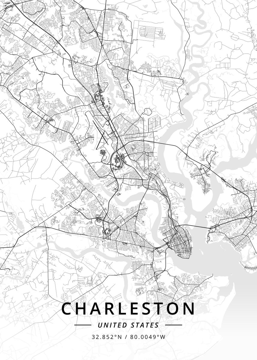 'Charleston, United States' Poster, picture, metal print, paint by ...