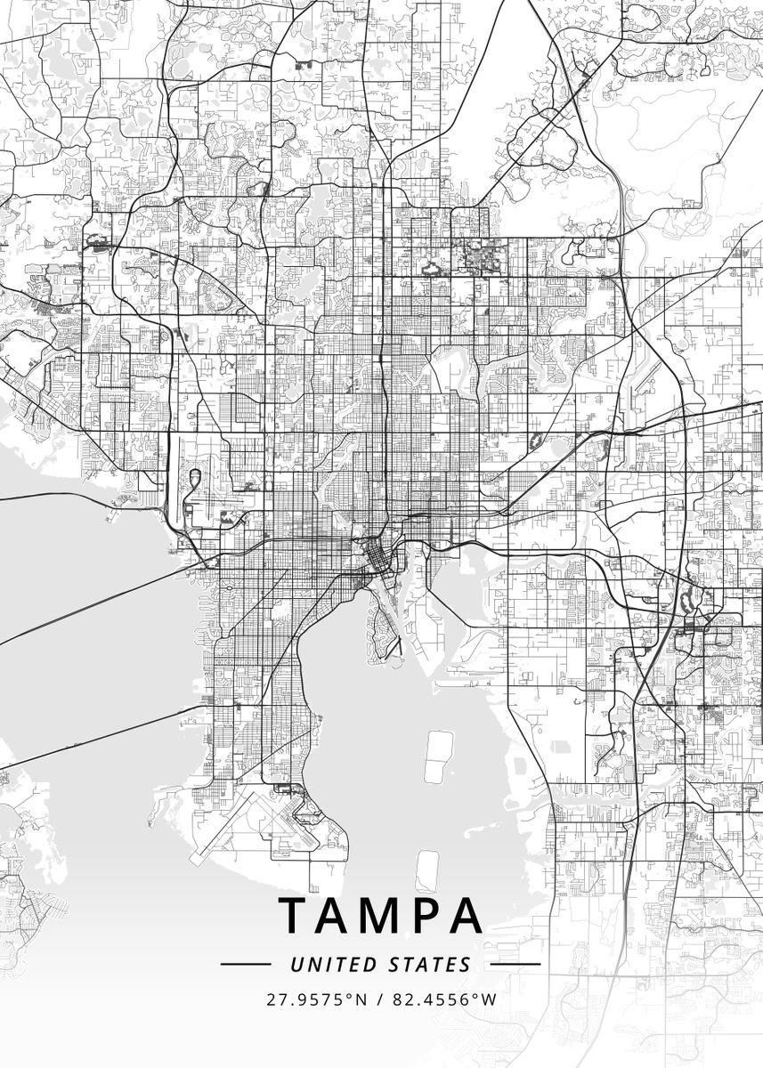 'Tampa, United States' Poster, picture, metal print, paint by Designer ...