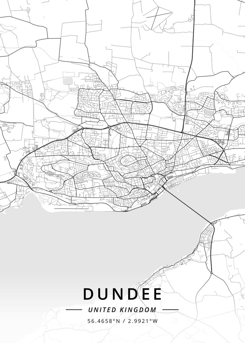 'Dundee, United Kingdom' Poster, picture, metal print, paint by ...