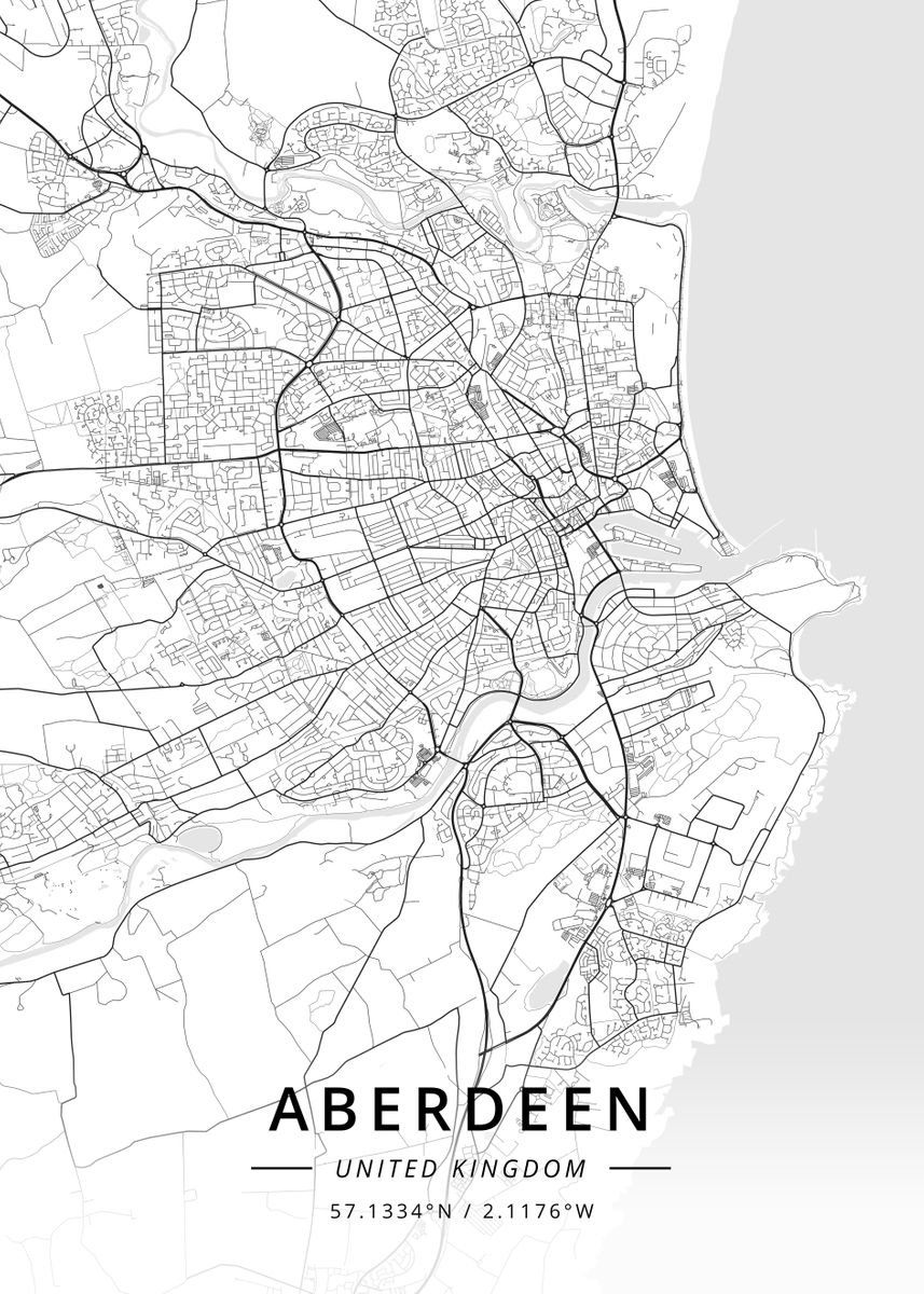 'Aberdeen, United Kingdom' Poster, picture, metal print, paint by
