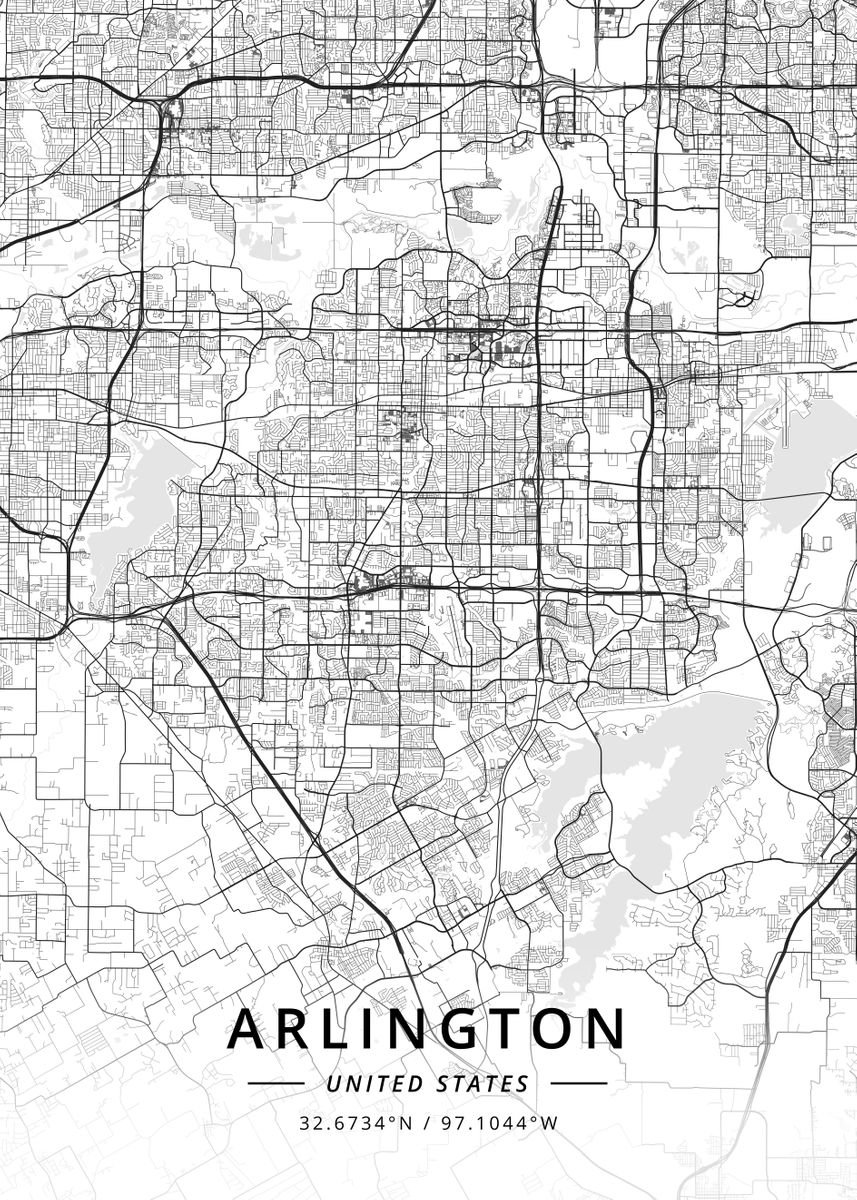 'Arlington, United States' Poster, picture, metal print, paint by ...
