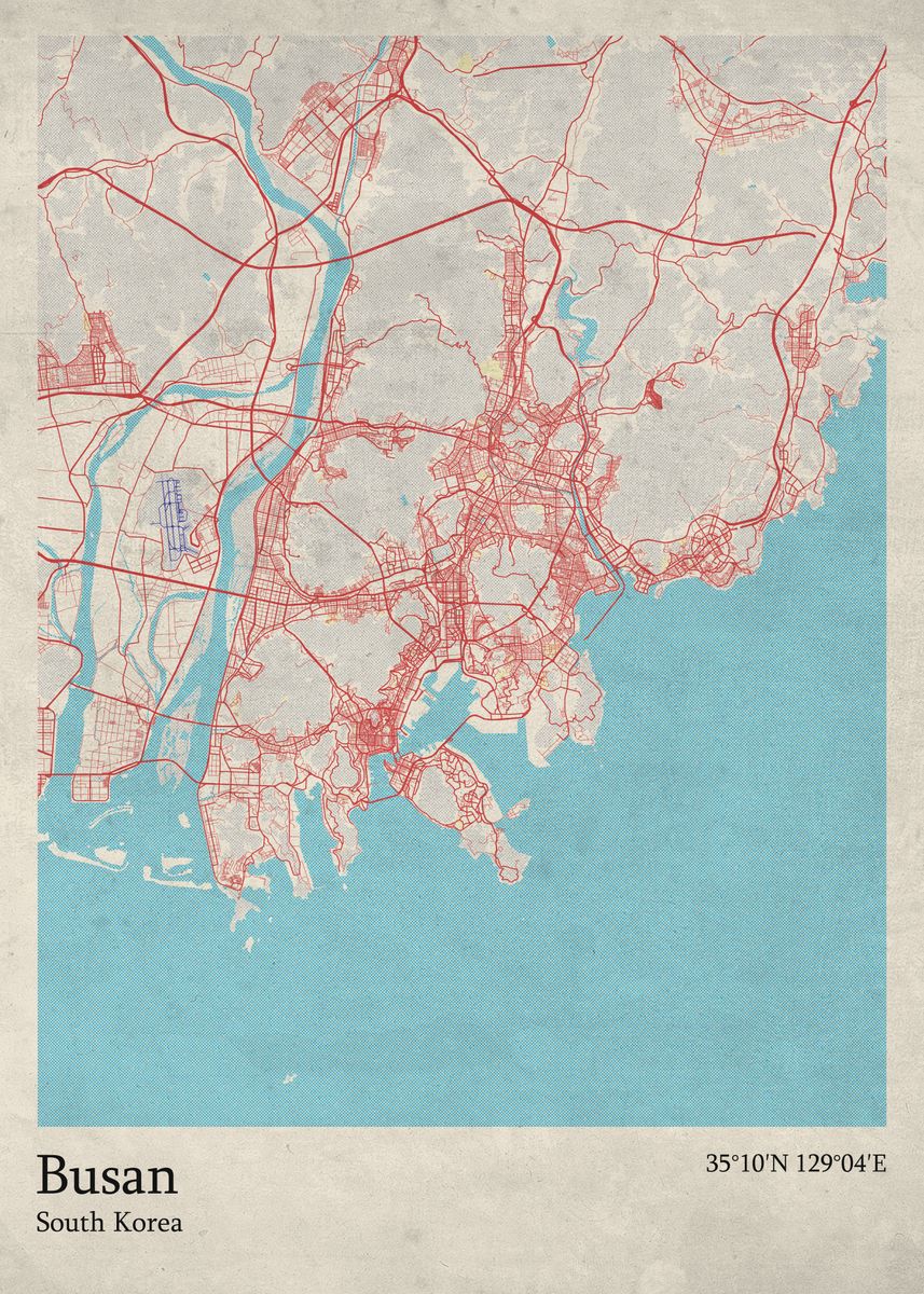 Of south korea busan map