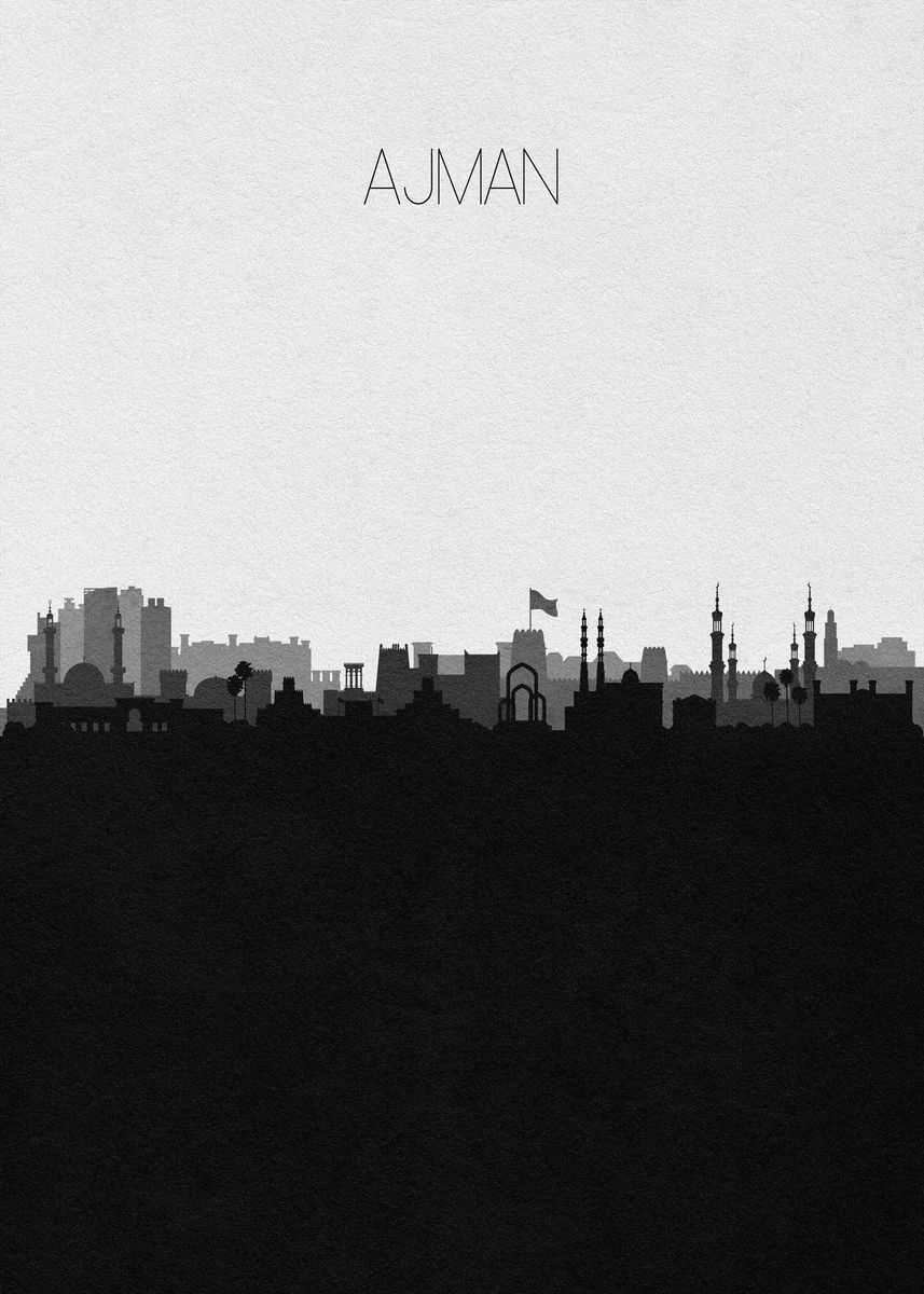 'Ajman Skyline' Poster by Deniz A. | Displate