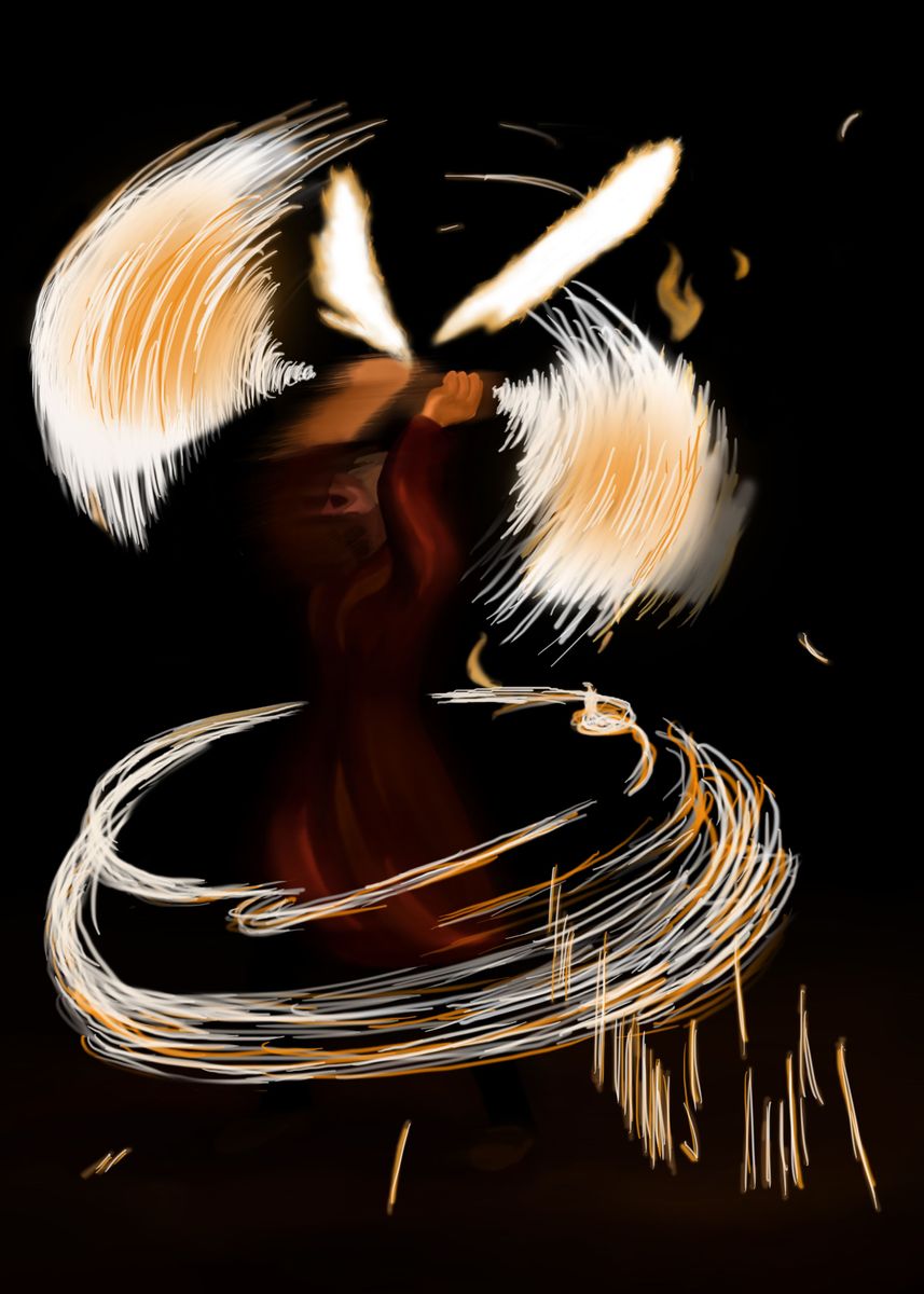 'flame dance' Poster by marik albireo | Displate
