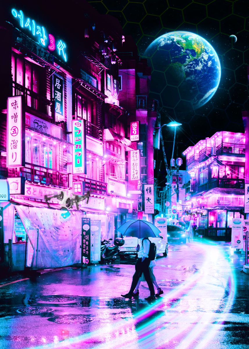 'Tokyo 2077 Earth' Poster by Gab Fernando | Displate