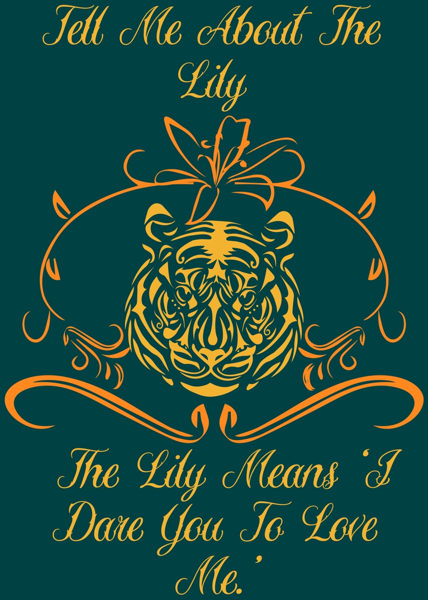 'tigerlily love' Poster, picture, metal print, paint by Tiffanie Moss