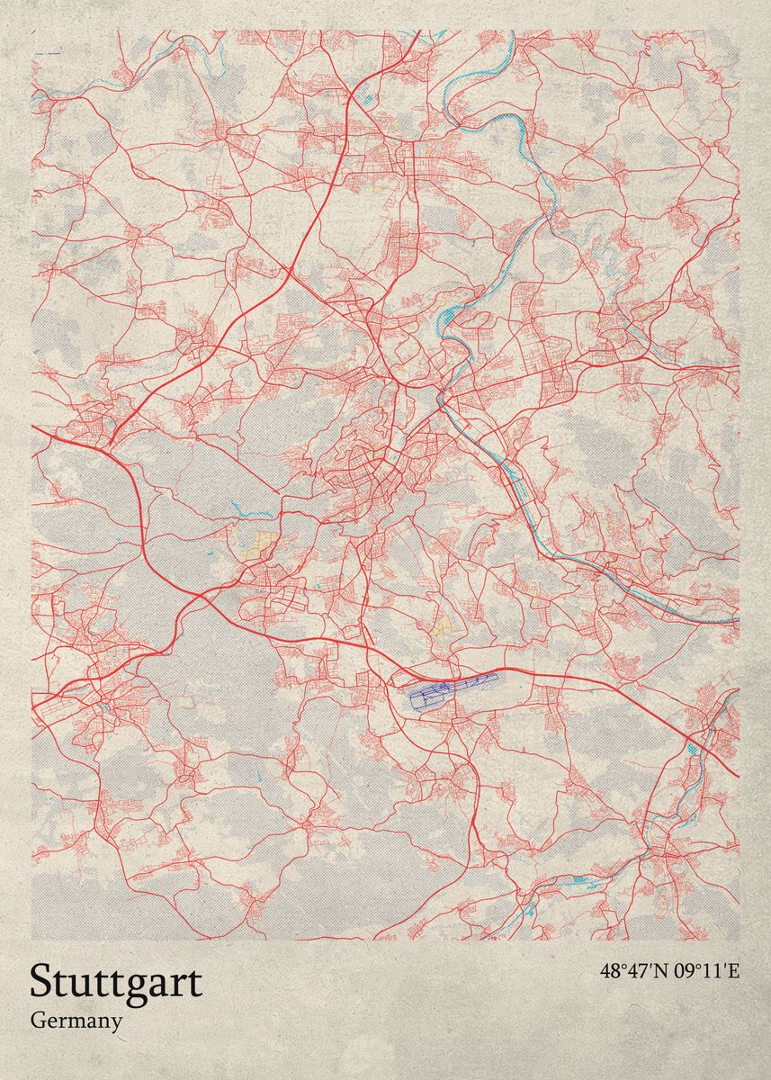 'Stuttgart Germany' Poster by Iwoko | Displate