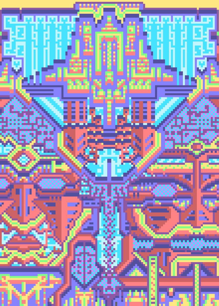 'ORZMUZD ARYMAN pixel art' Poster by Michal Kalinowski | Displate
