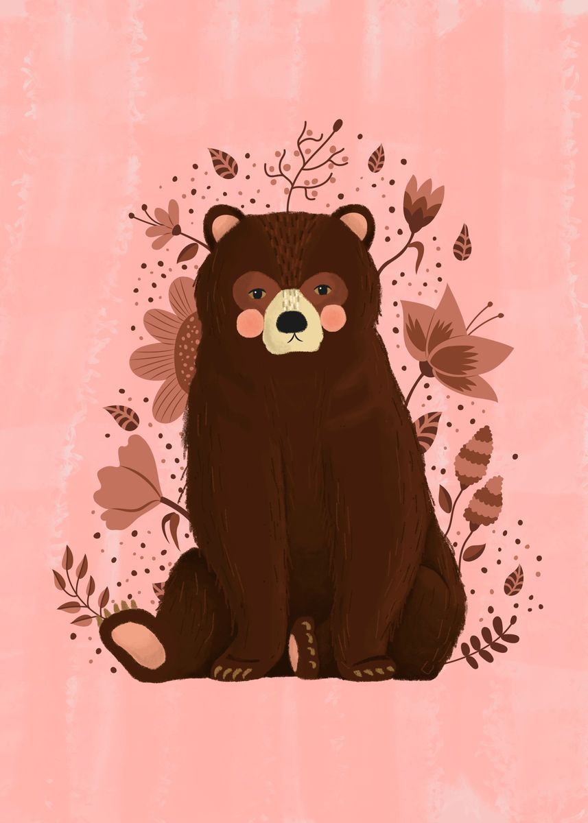 'Bruno the bear' Poster by Susana Segatto | Displate