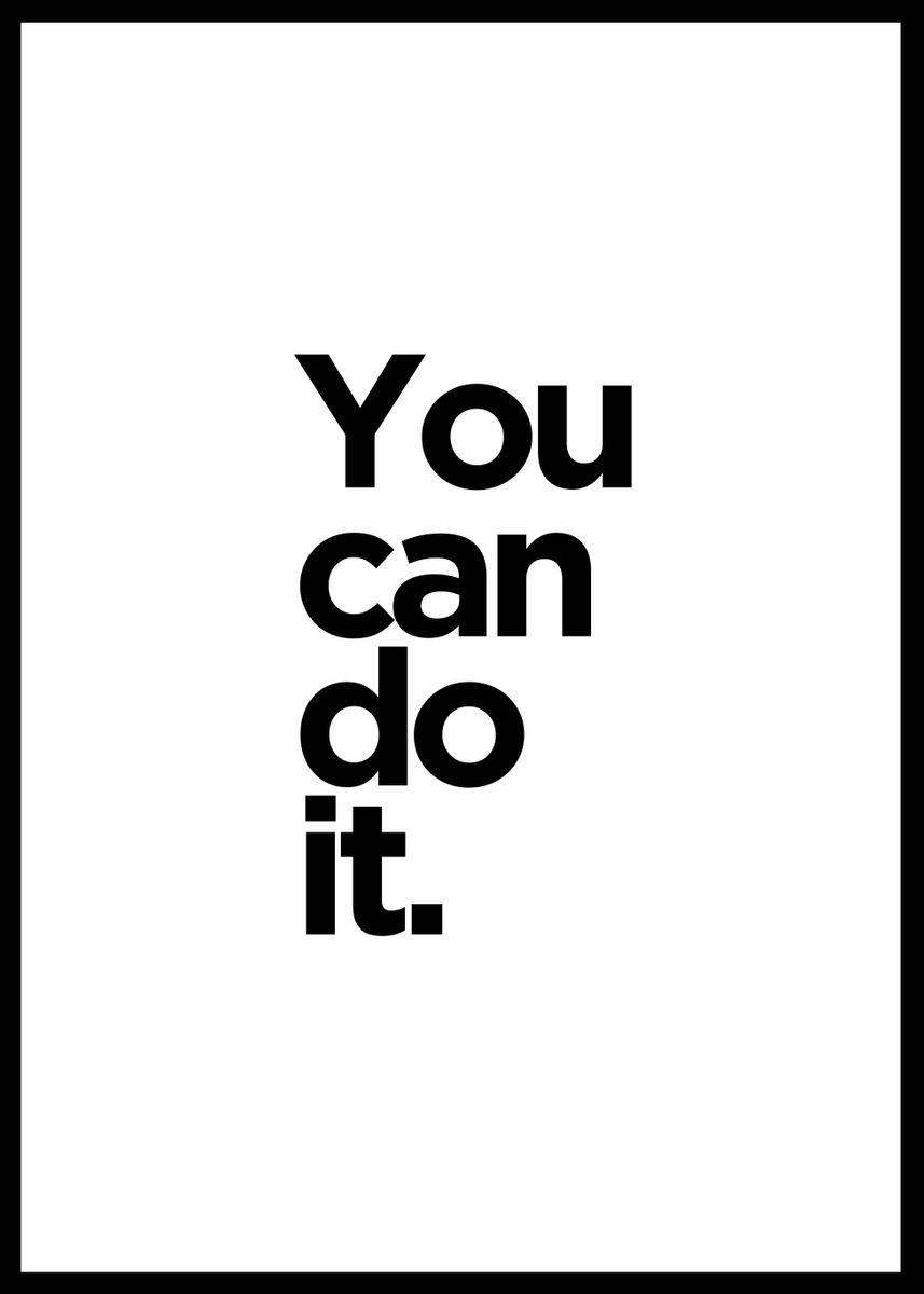 'You can' Poster by Benjamin Cremer Displate
