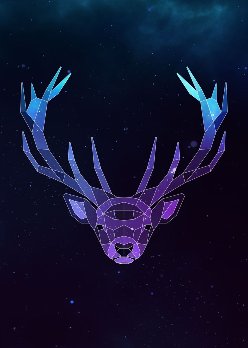 deer metal poster