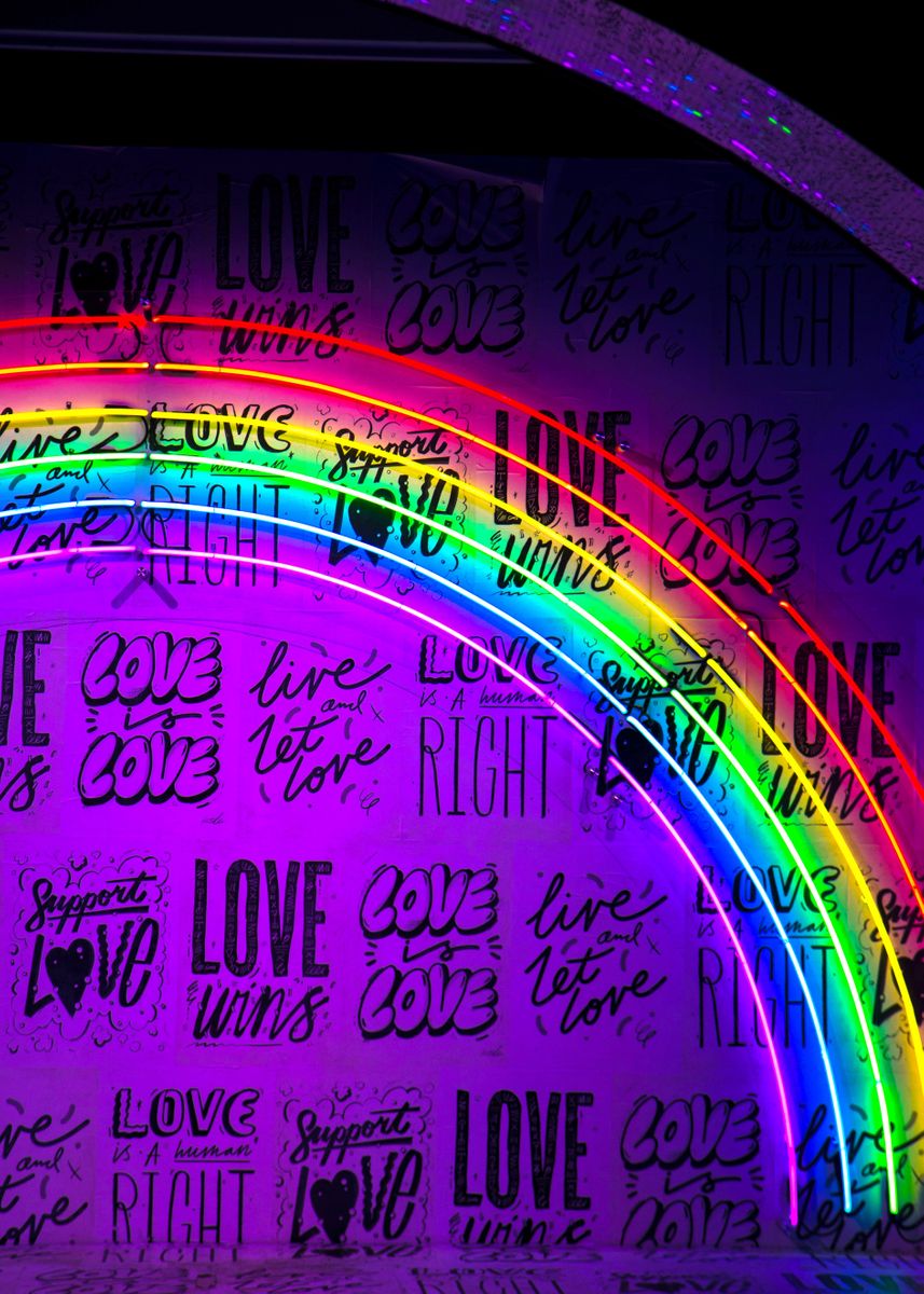Love Neon Art' Poster by Bintang Studio, Displate
