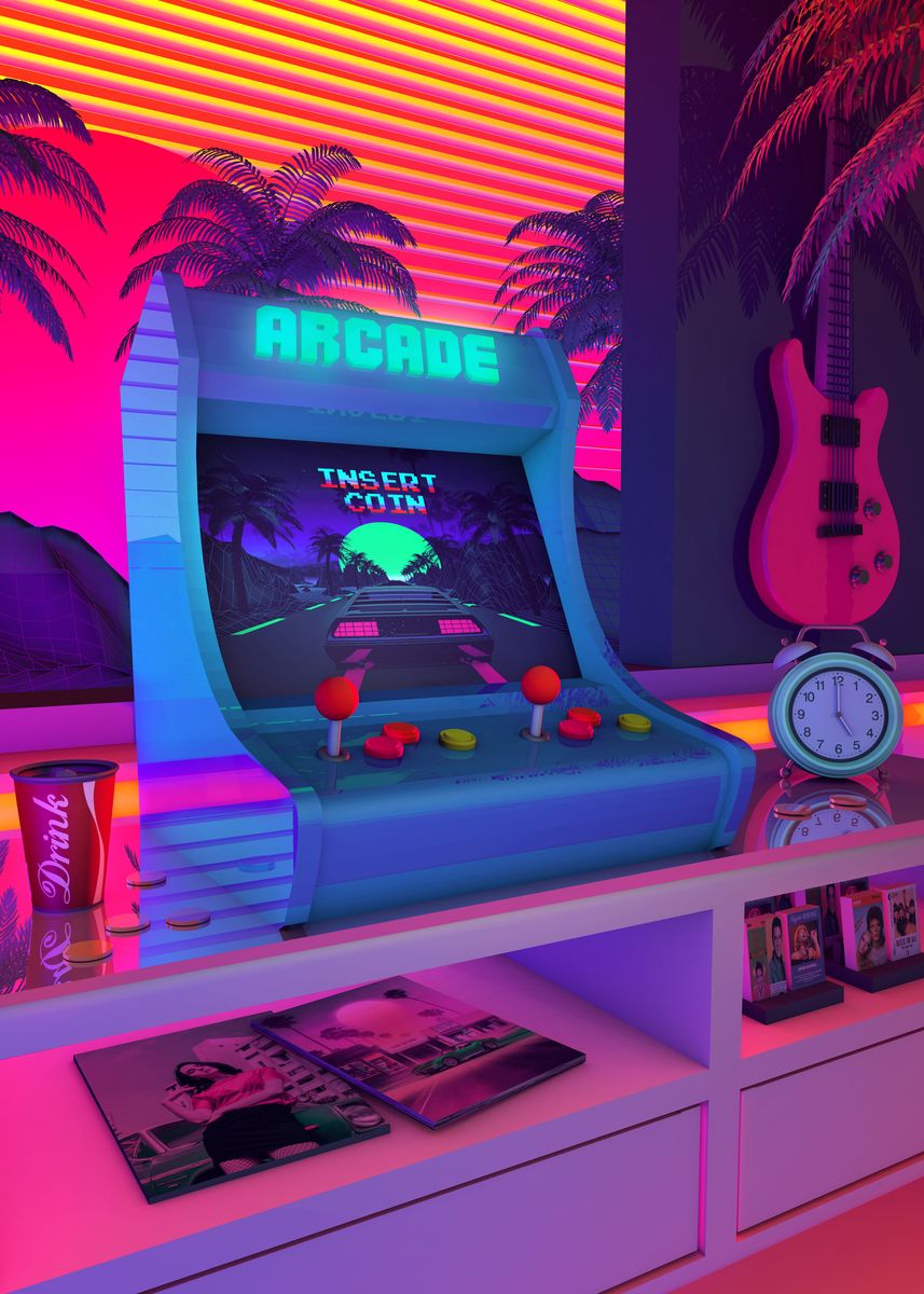 'Arcade Dreams ' Poster by Denny Busyet | Displate