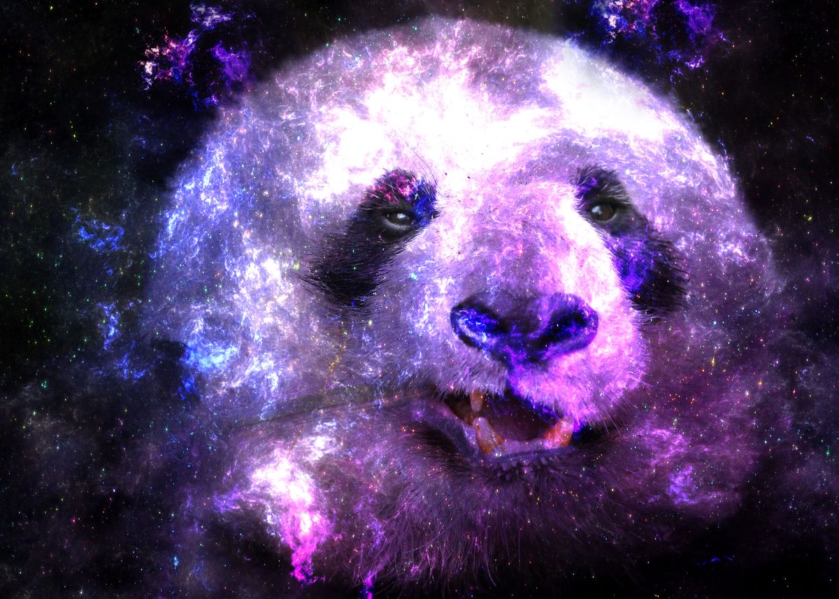Панда в космосе арт