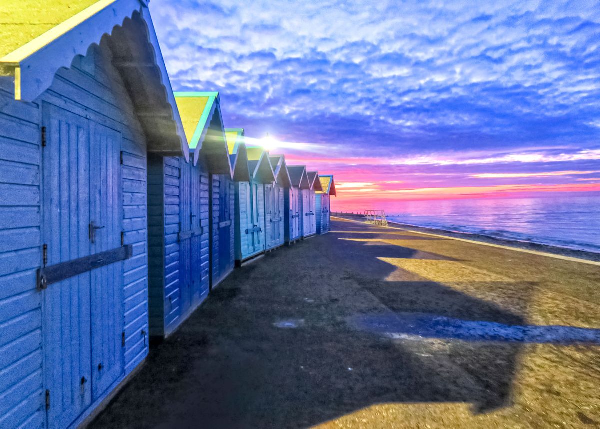 'Cromer Beach At Sunset ' Poster by Vincent J Newman | Displate