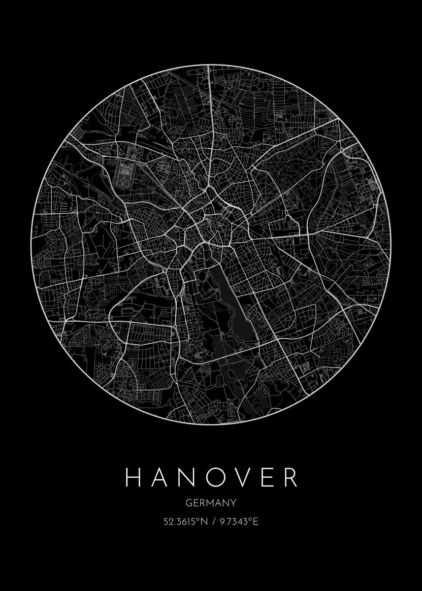 'Hanover Germany' Poster, picture, metal print, paint by Yak Yak | Displate