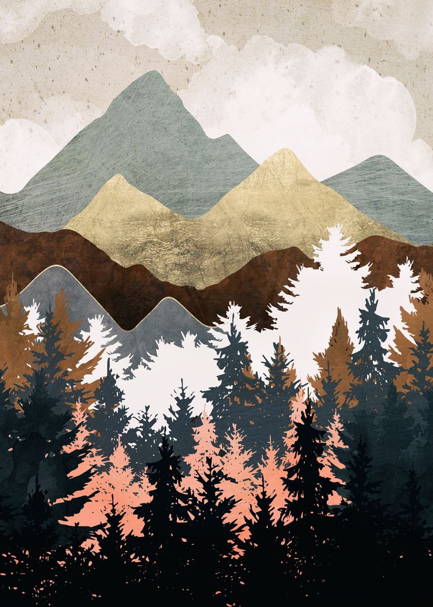 'Forest View' Poster by SpaceFrog Designs | Displate
