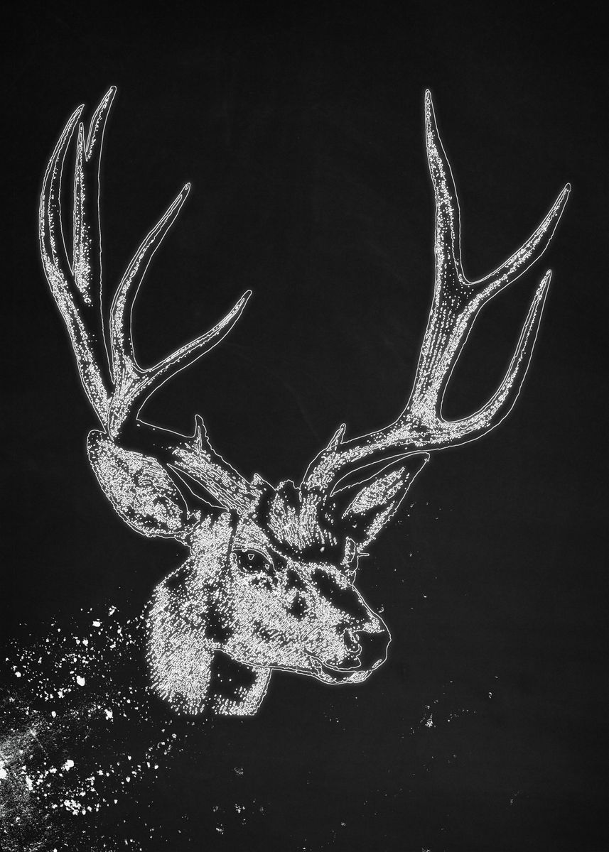 'Deer D7' Poster by Ding Sidek Displate