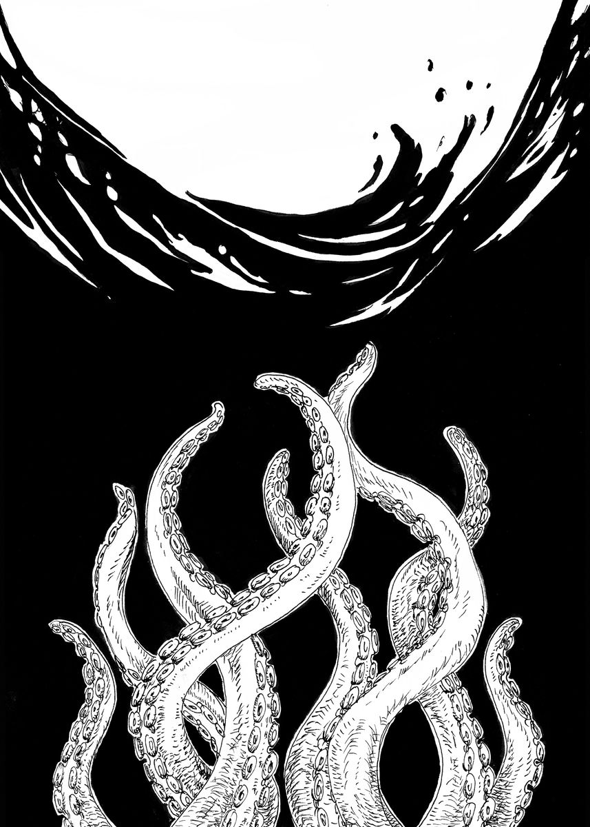 'The Kraken Tentacles' Poster by Clémence BROUSSE | Displate