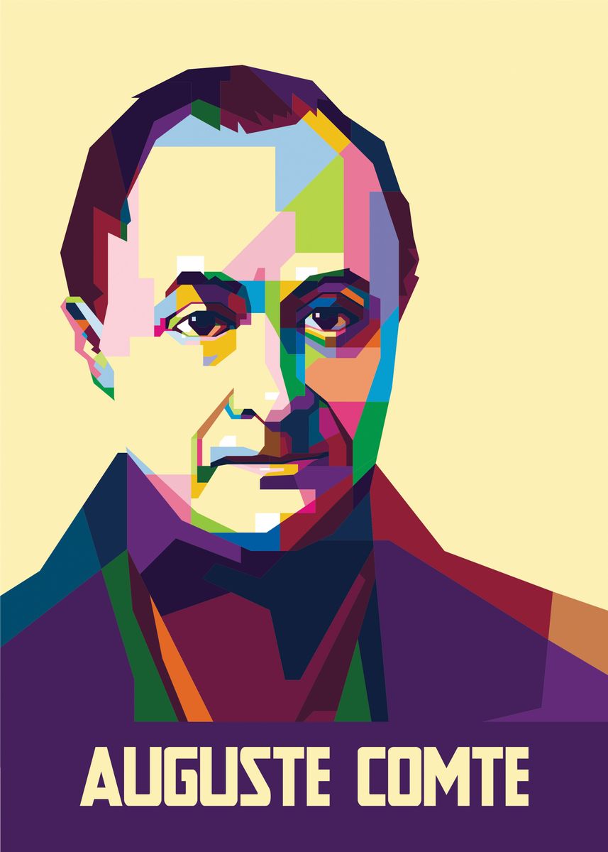 'Auguste Comte' Poster by jaka juki Displate