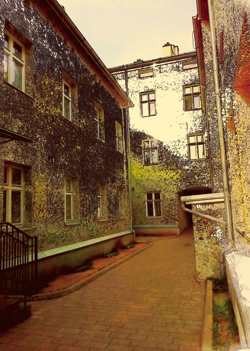 Street In Lodz Poster Picture Metal Print Paint By Aida Czyrnek