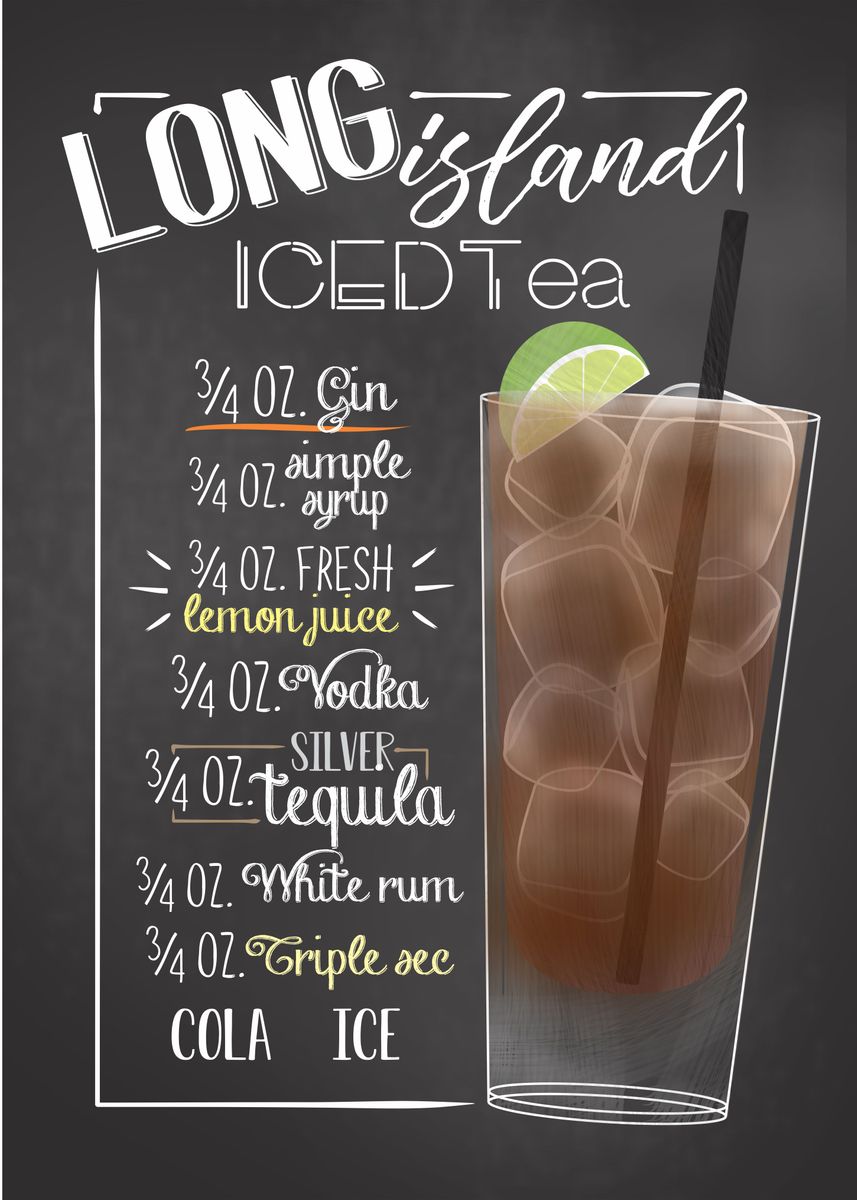 'Long Island Iced Tea' Poster by Giovanni Poccatutte | Displate
