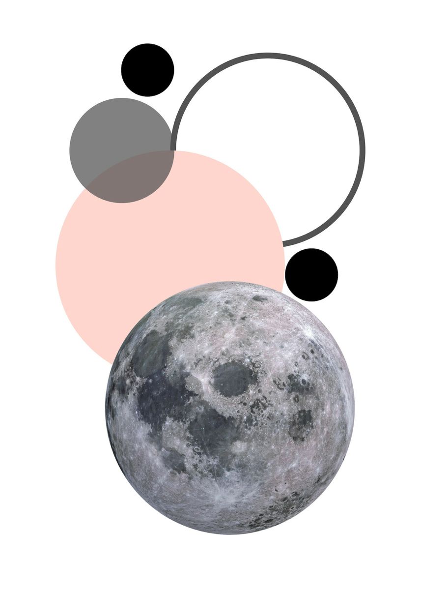 'Sphere moon dream' Poster, picture, metal print, paint by EKGH ArtStudio | Displate