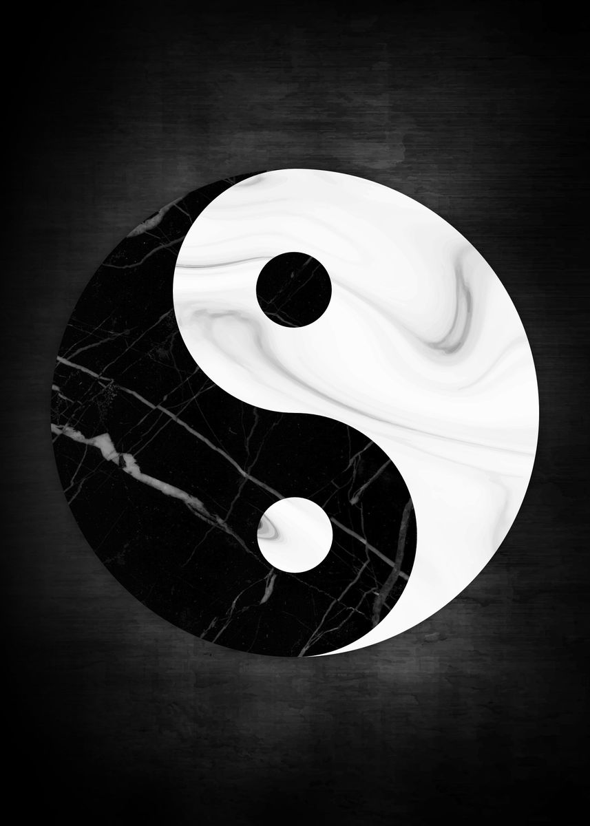 'Yin Yang Marble' Poster by Christian Strang | Displate