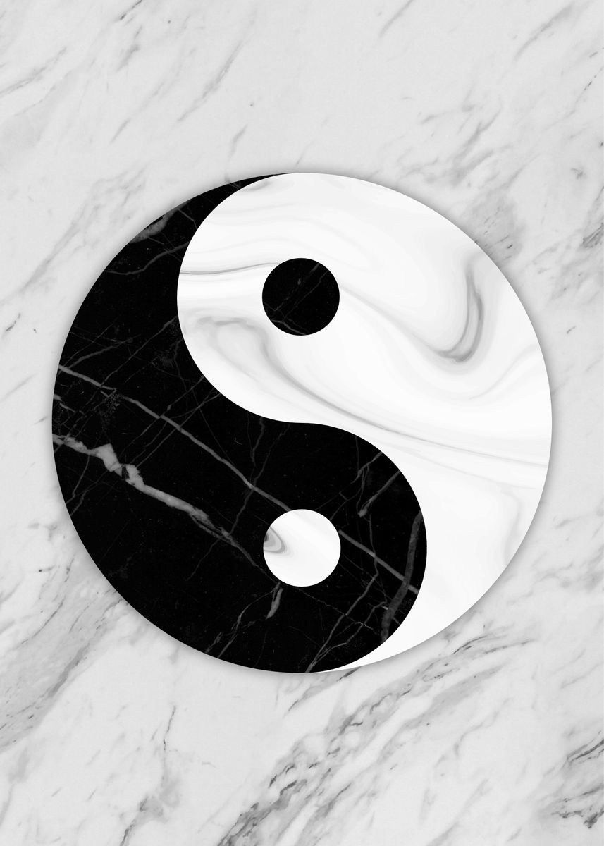 'Yin Yang Marble' Poster by Christian Strang | Displate