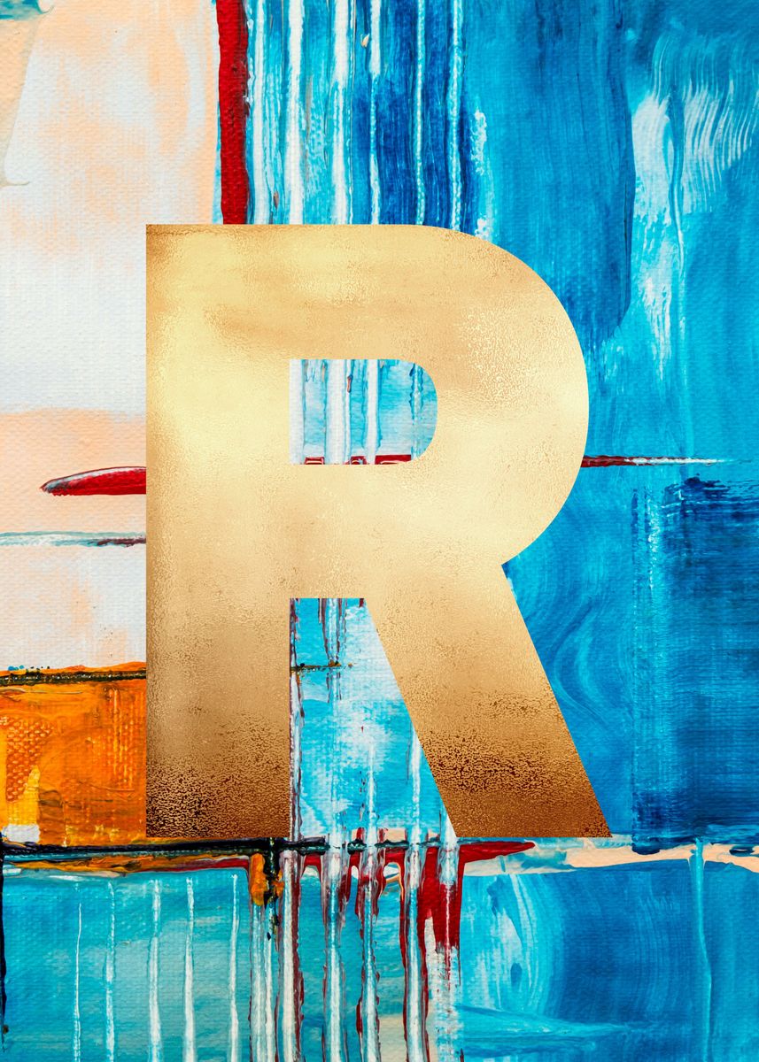 'LETTER R' Poster by EKGH ArtStudio | Displate