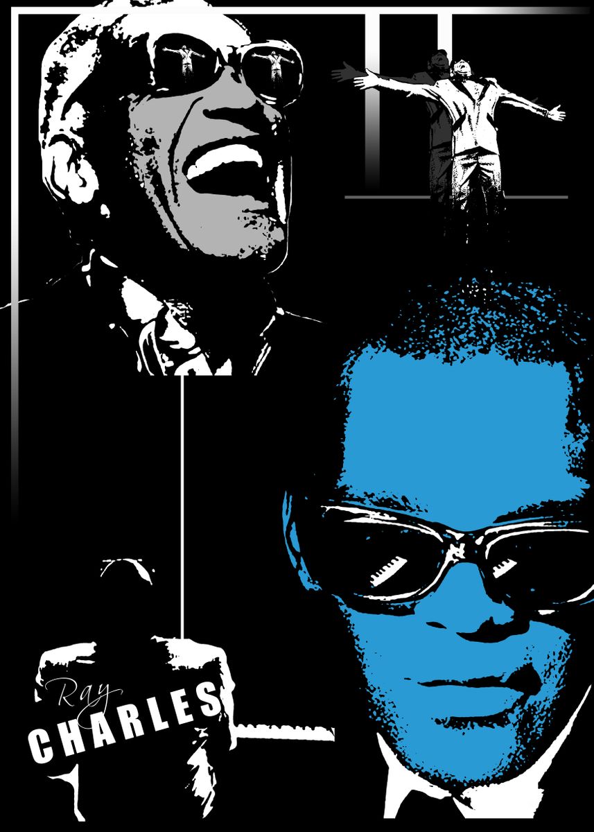 'Ray Charles' Poster by Robert Forbes | Displate