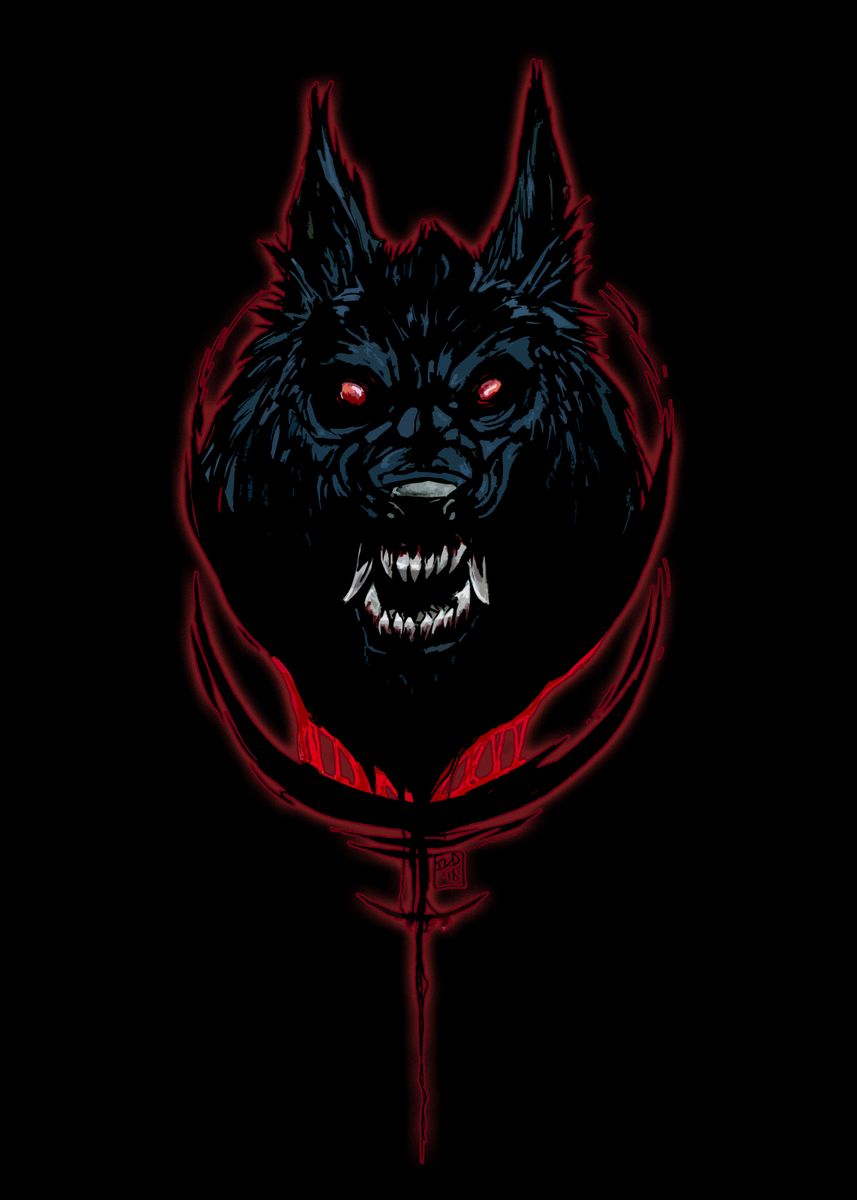 'Lunar Eclipse Werewolf' Poster by Isabelle Davis | Displate