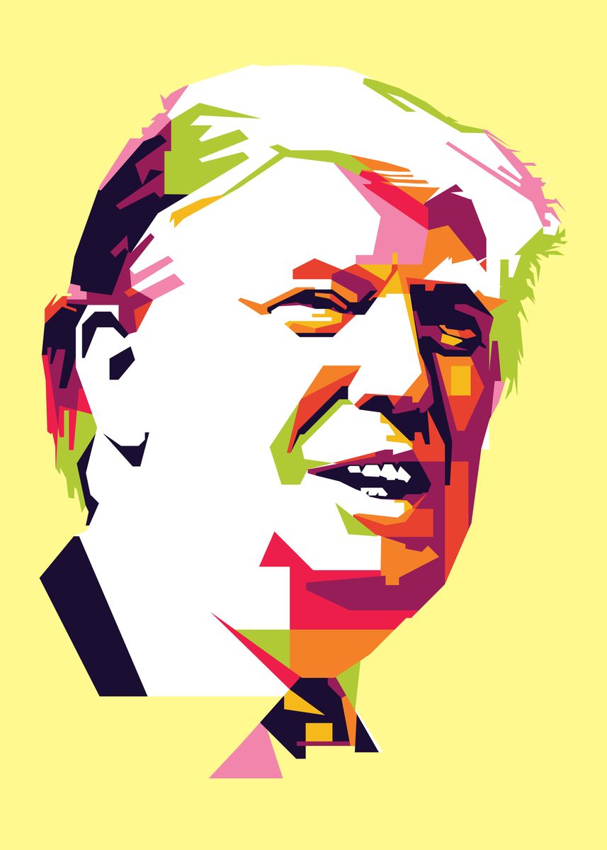 'Donald Trump Portrait' Poster, picture, metal print, paint by Memet ...