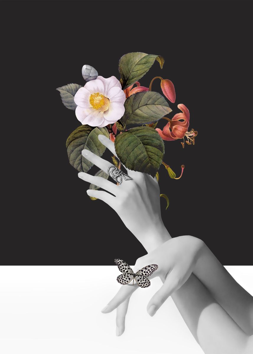 'Hands With Flowers' Poster by dada 22 | Displate