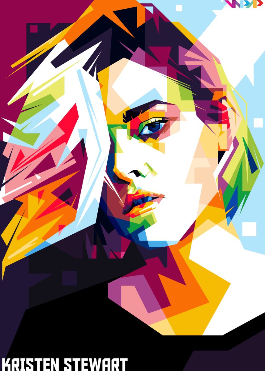 'Kristen Stewarts in WPAP' Poster, picture, metal print, paint by Dimas ...