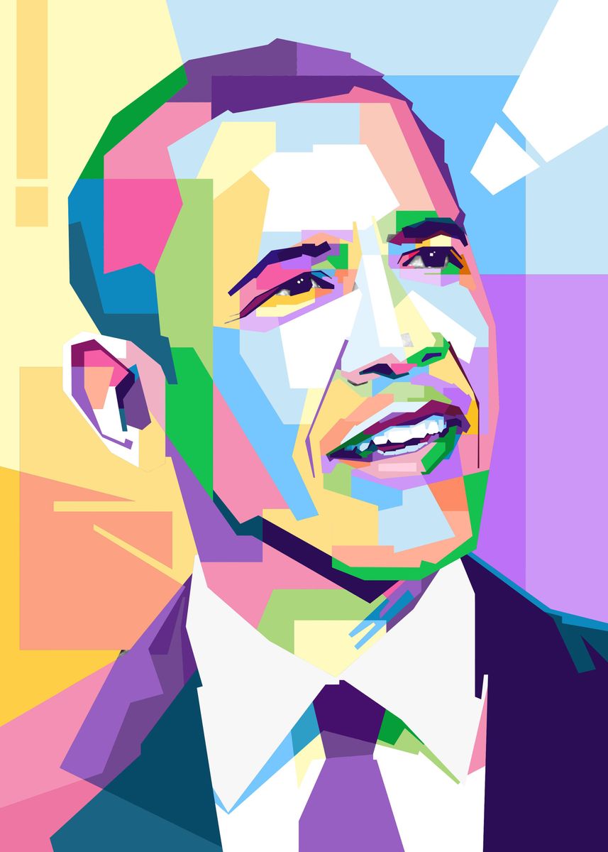 'Barack Obama in wpap style' Poster by Abdurrohman Art | Displate