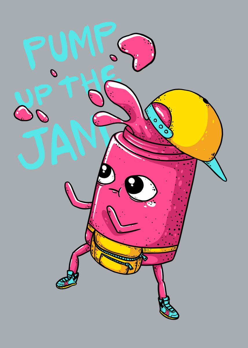 'Pump the Jam' Poster by Lili Batista Displate