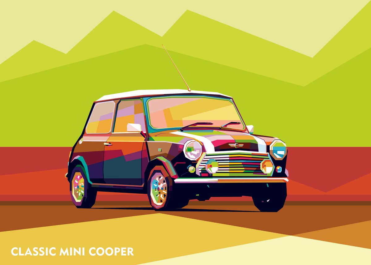 'Classic Mini Cooper' Poster by Yusuf Dedi Wijaya | Displate