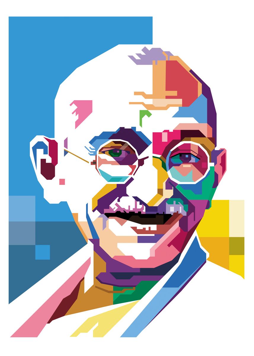 'Mahatma Gandhi WPAP' Poster by Suryadi Suhaimi | Displate