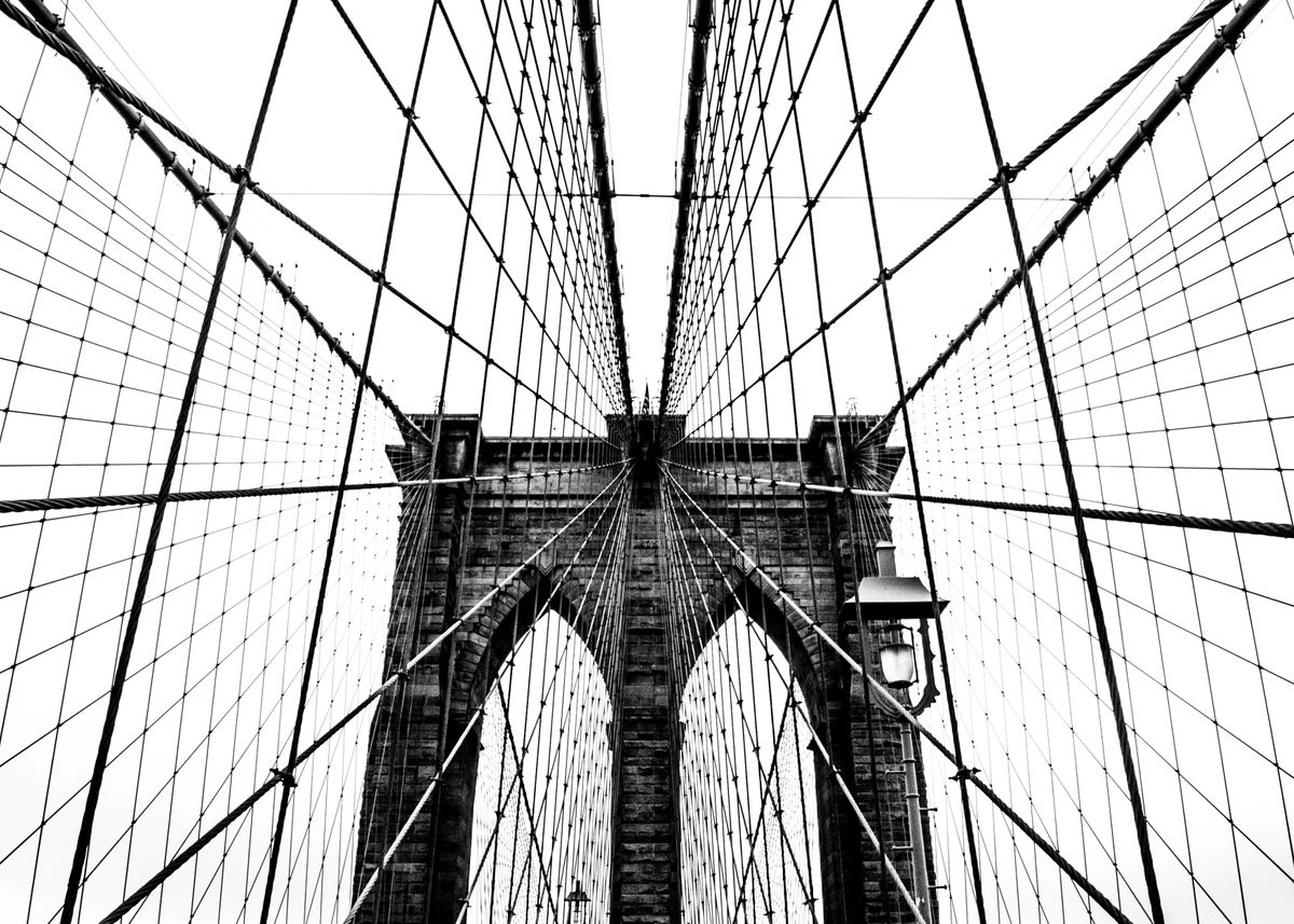'Brooklyn Bridge Web' Poster by Nicklas Gustafsson | Displate
