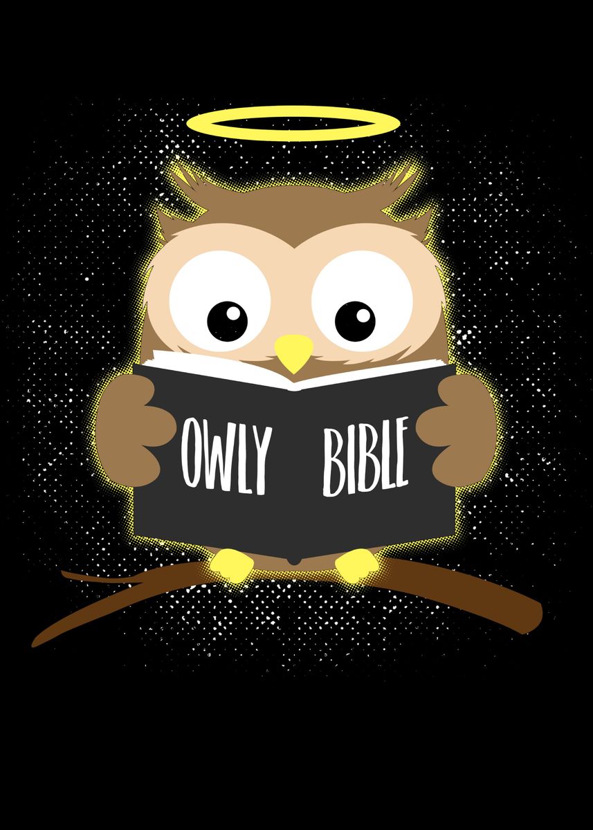 Owly Bible Owl' Poster by Giovanni Poccatutte | Displate