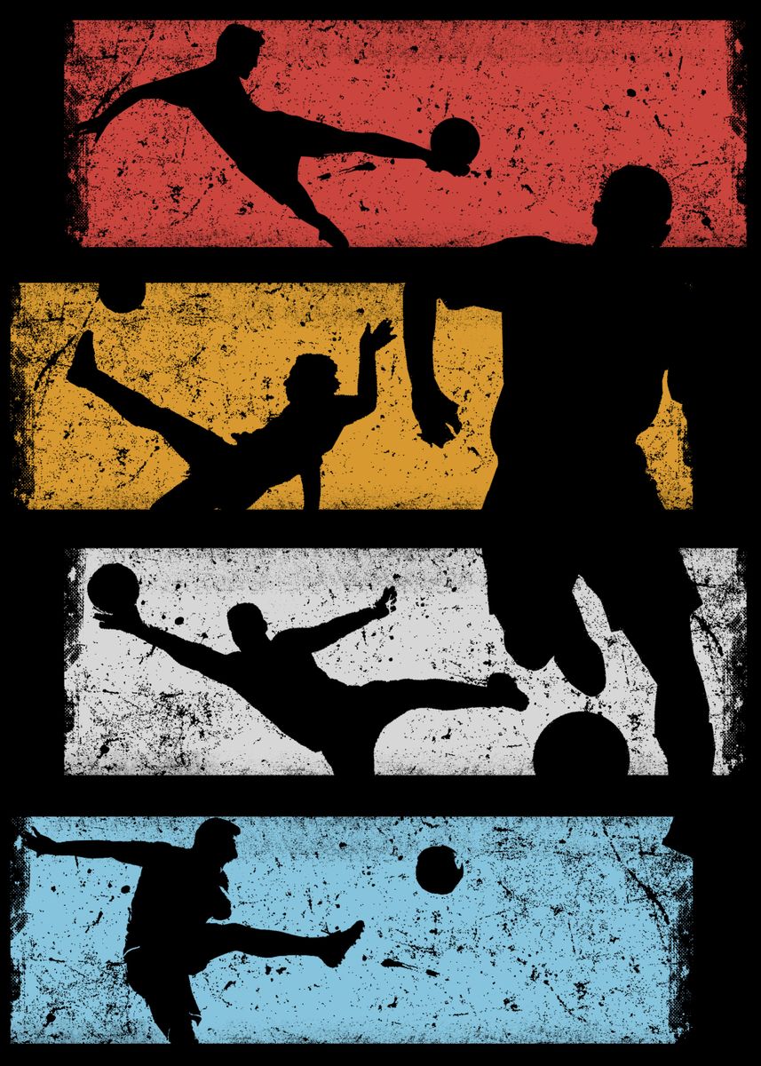 'Vintage Soccer' Poster by Giovanni Poccatutte | Displate
