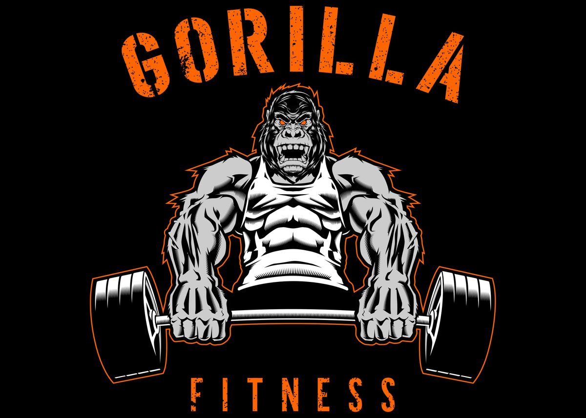 Omdat Zeeslak ironie Gorilla Fitness' Poster by Chris Simmons | Displate