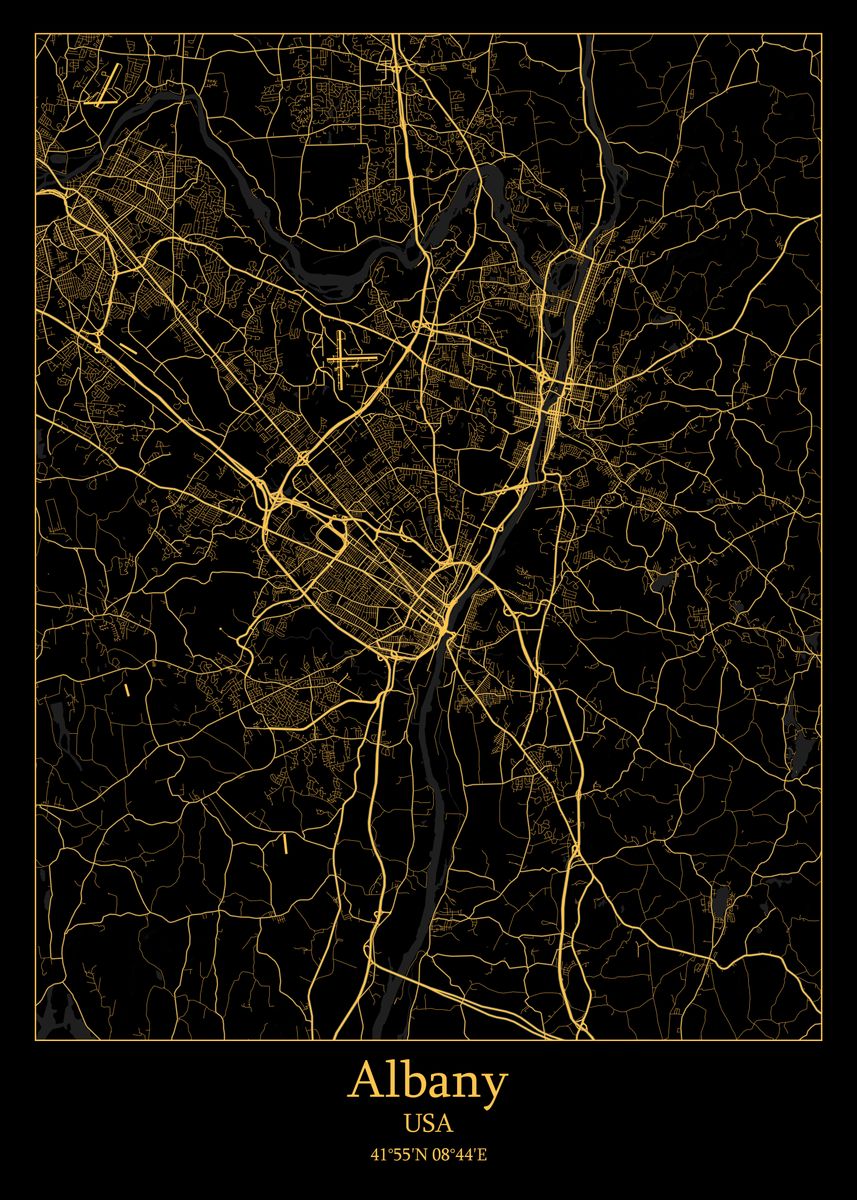 Albany USA Map Poster By Iwoko Displate Fe28ea06d98deea248c60b3ecdce4728 182f316e358e7141dd126be4406122ba 