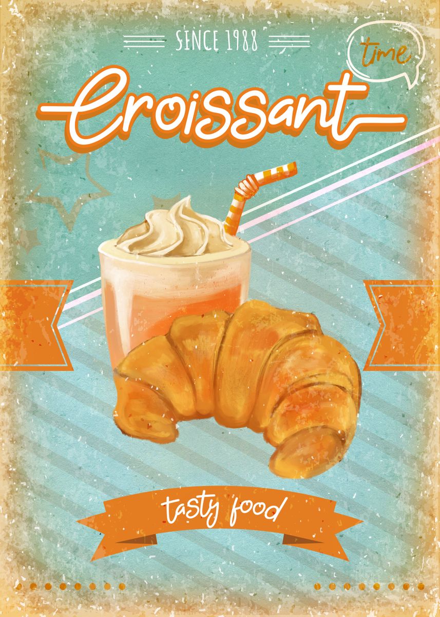 reputazione Assunzione Grato croissant poster ricevente schema colonia