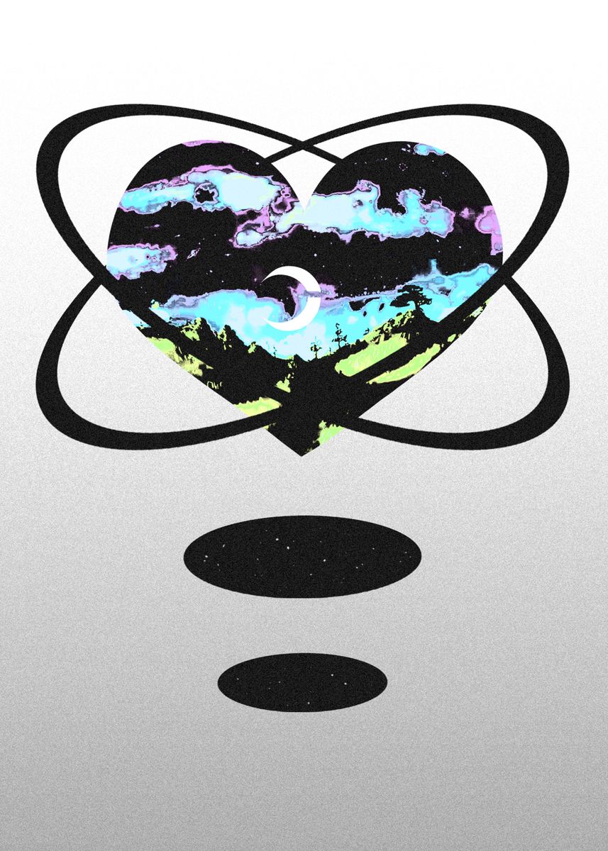 'Interstellar heart' Poster by Yumi Persson Displate