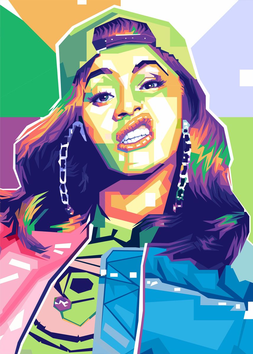 'Cardi B' Poster, picture, metal print, paint by Wpap Artist | Displate
