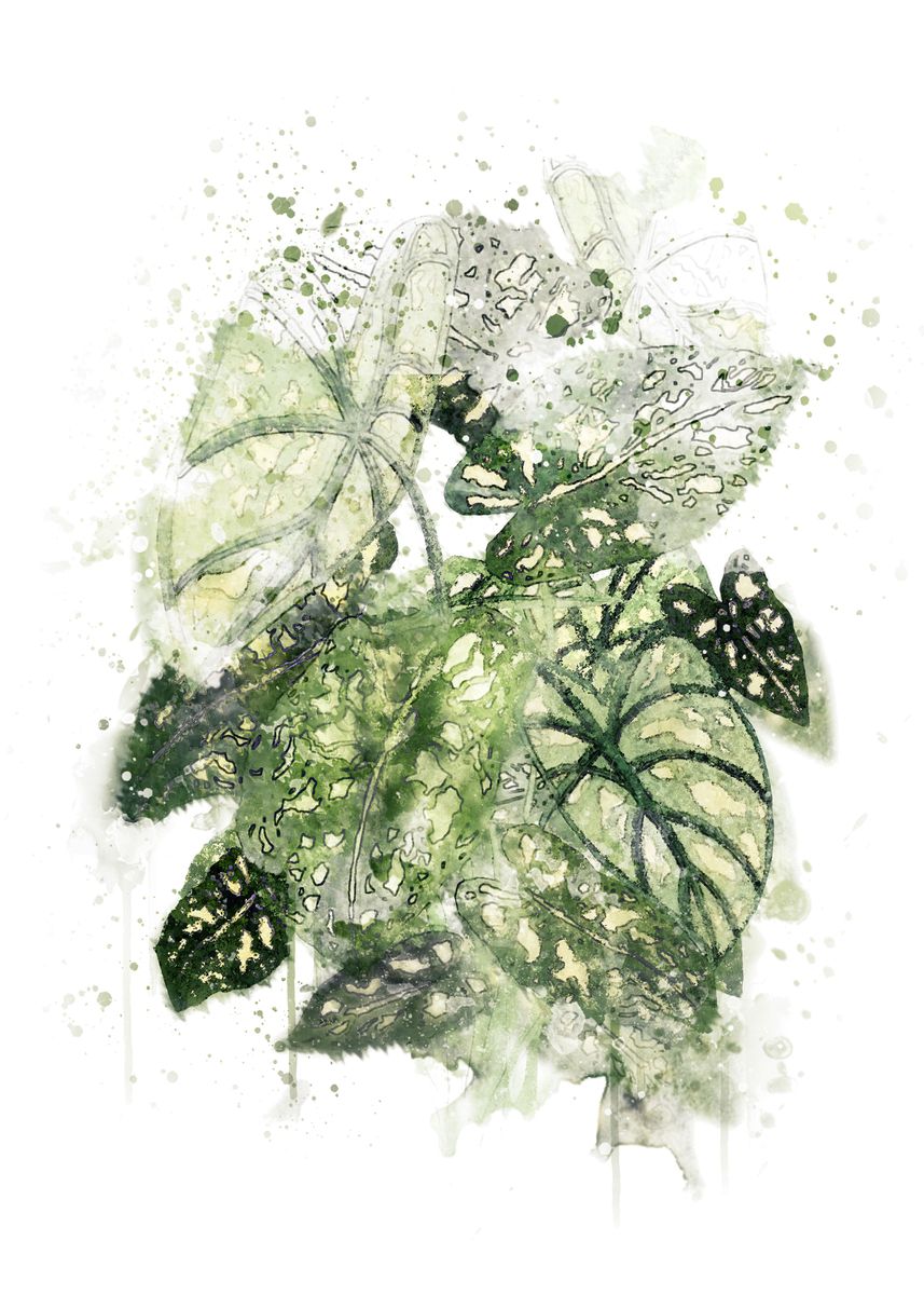 'Abstract Philodendron ' Poster by Gush Art Studio | Displate