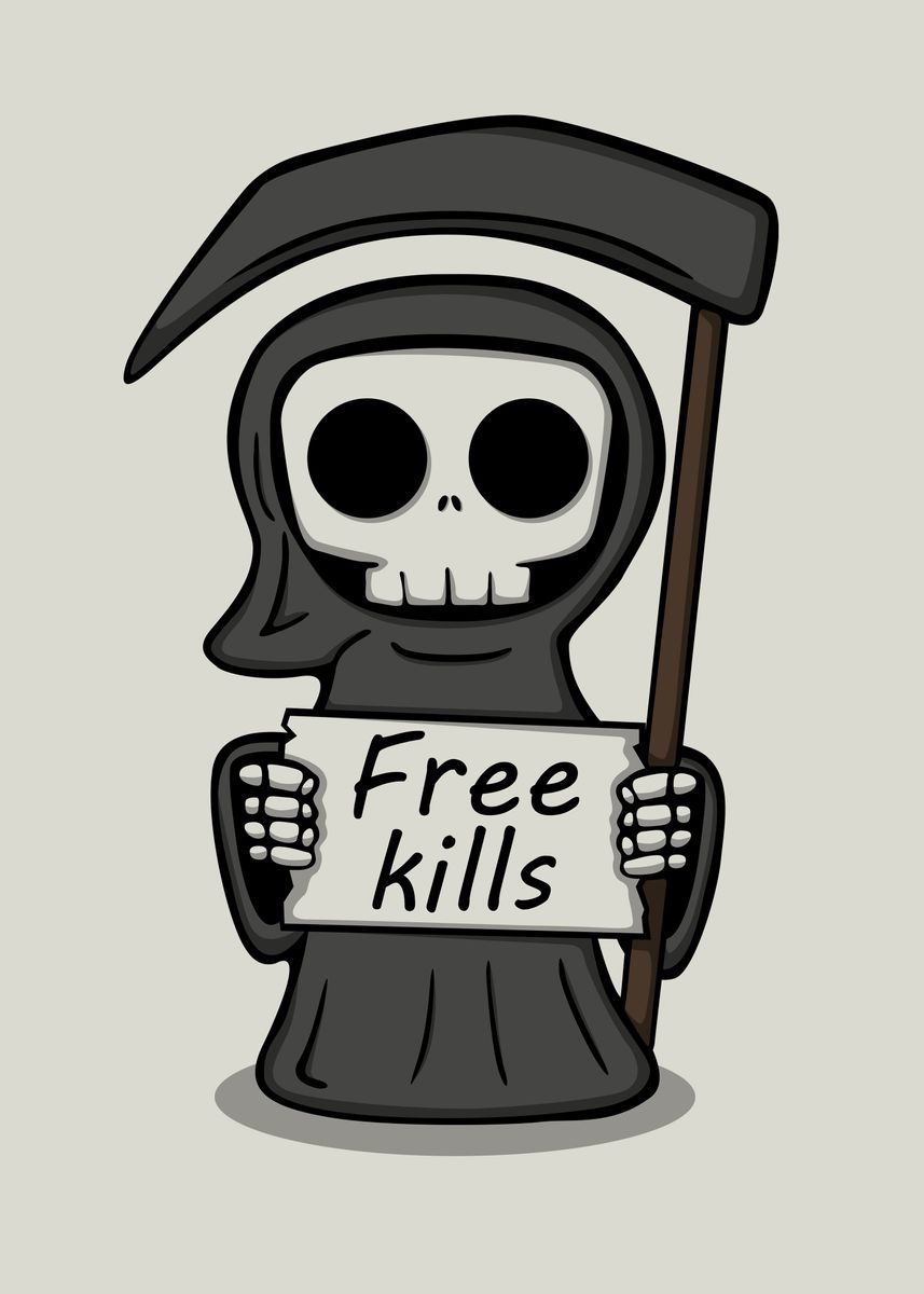 'Free Kills' Poster, picture, metal print, paint by Melonseta | Displate