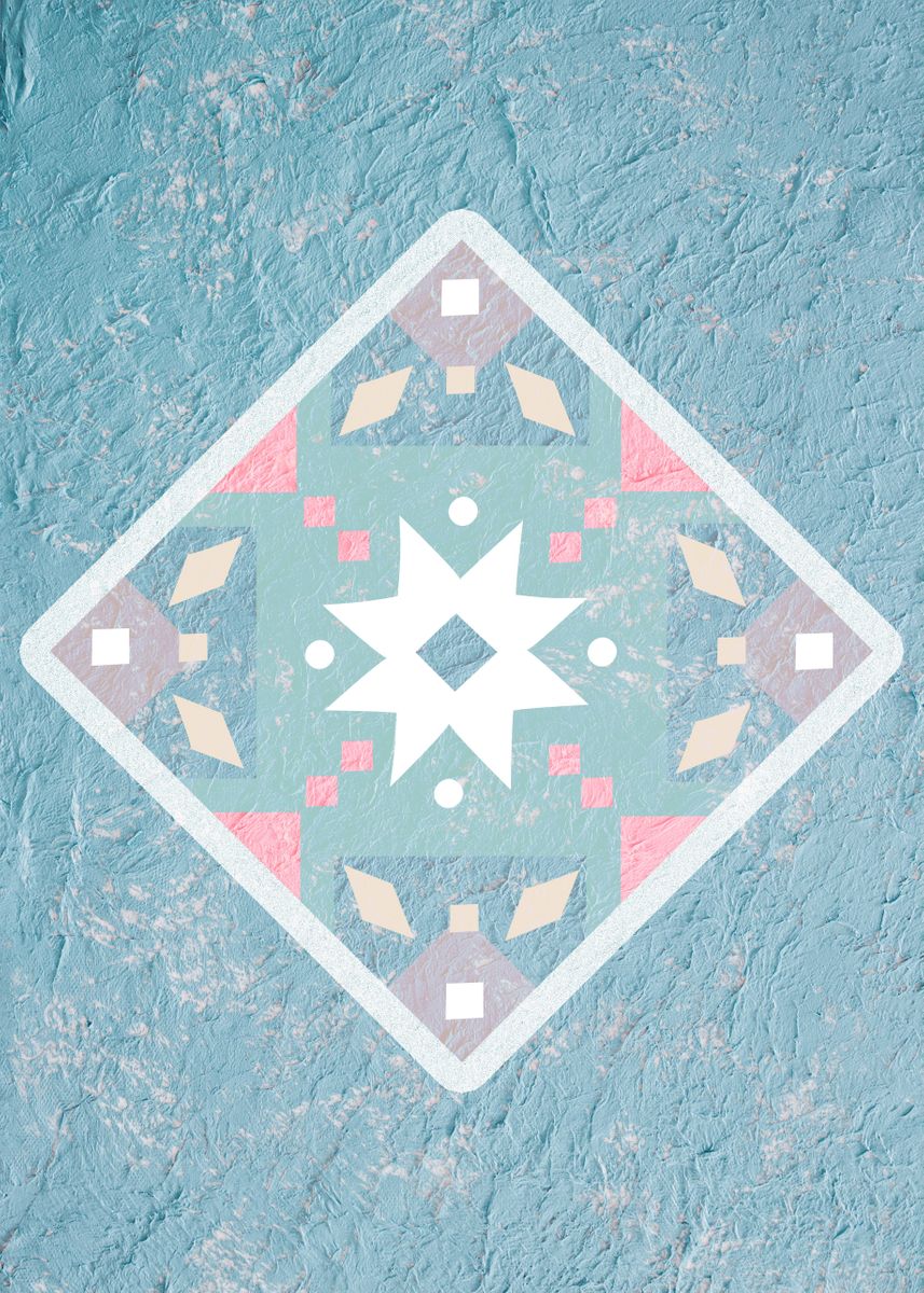'Tile Style White' Poster, picture, metal print, paint by Graphicco ...